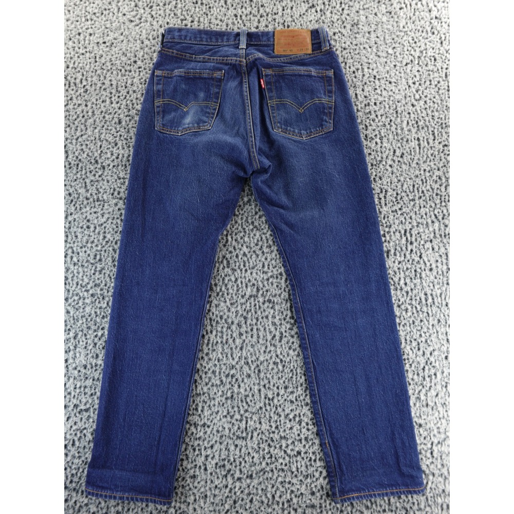 Levi's 501 Premium 93' Original Fit Button Fly Dark Wash Denim Jeans Sz 29x30 - Picture 9 of 16